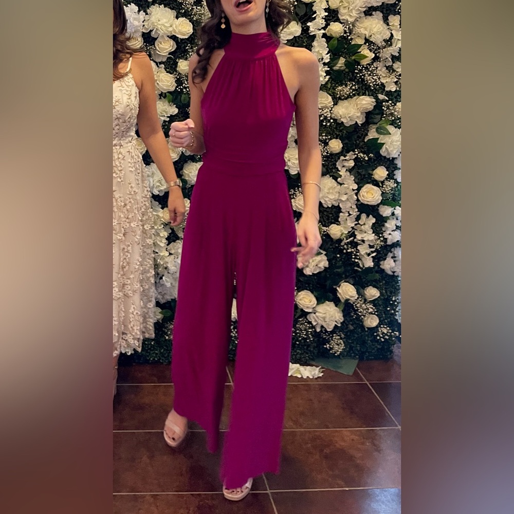 Elegant Burgundy Jumpsuit